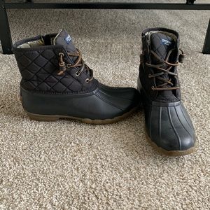 Black Sperry Rainboots Women’s Size 7.5